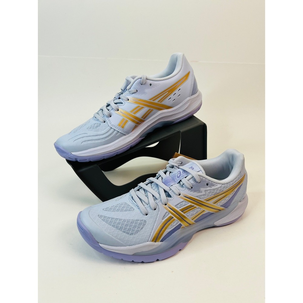 Asics Powerbreak FF Women's Blue‎ Fade Champagne Volleyball Court Shoes Size 9